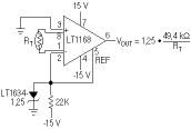 Figure 1. Simple resistance-to-voltage converter